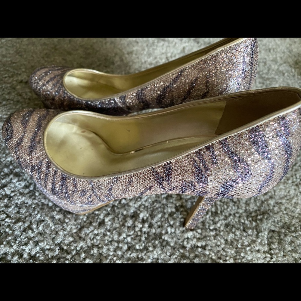 Sexy and shimmery high heels